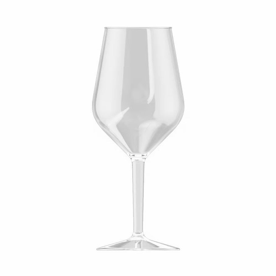 Verre à vin en plastique Lady Abigail sur pied. Fabriqué en copolyester Tritan (sans BPA). (Lot de 2)