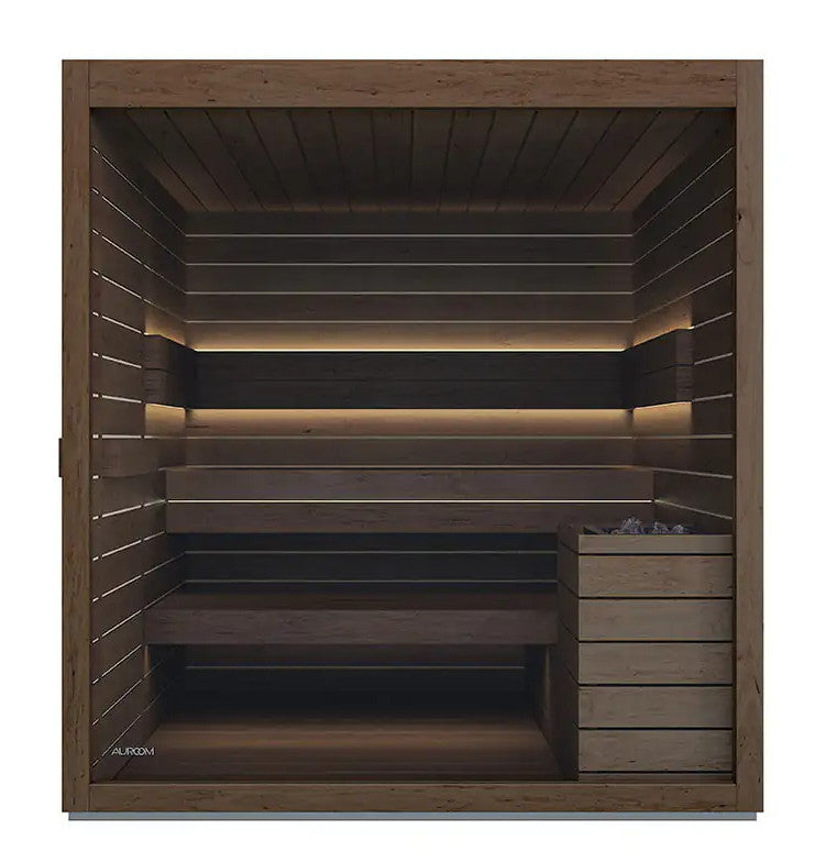 Showroommodel Auroom Sauna Lumina Design 200 x 200 cm (Dark Thermo Alder)