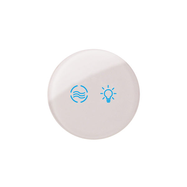 Capacitive Glas Knop Wit, Rond, 2 functies, met Backlight