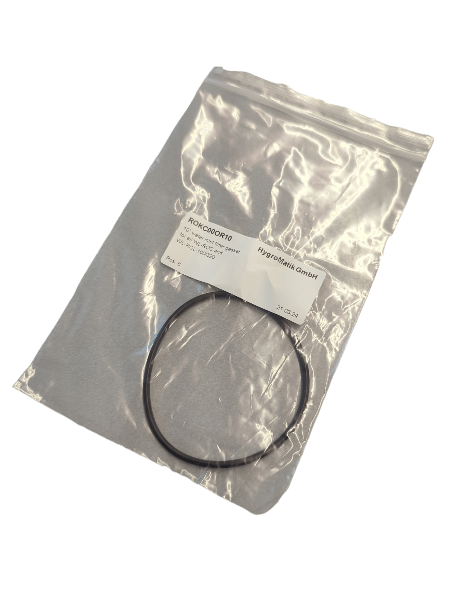 Hygromatik water inlet filter ring