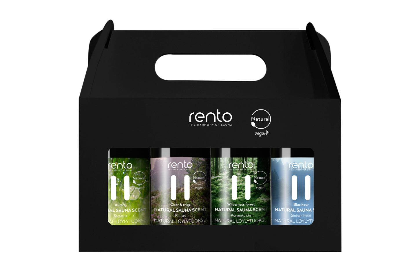 Cadeauset van natuurlijke saunageuren 4 x 100 ml
