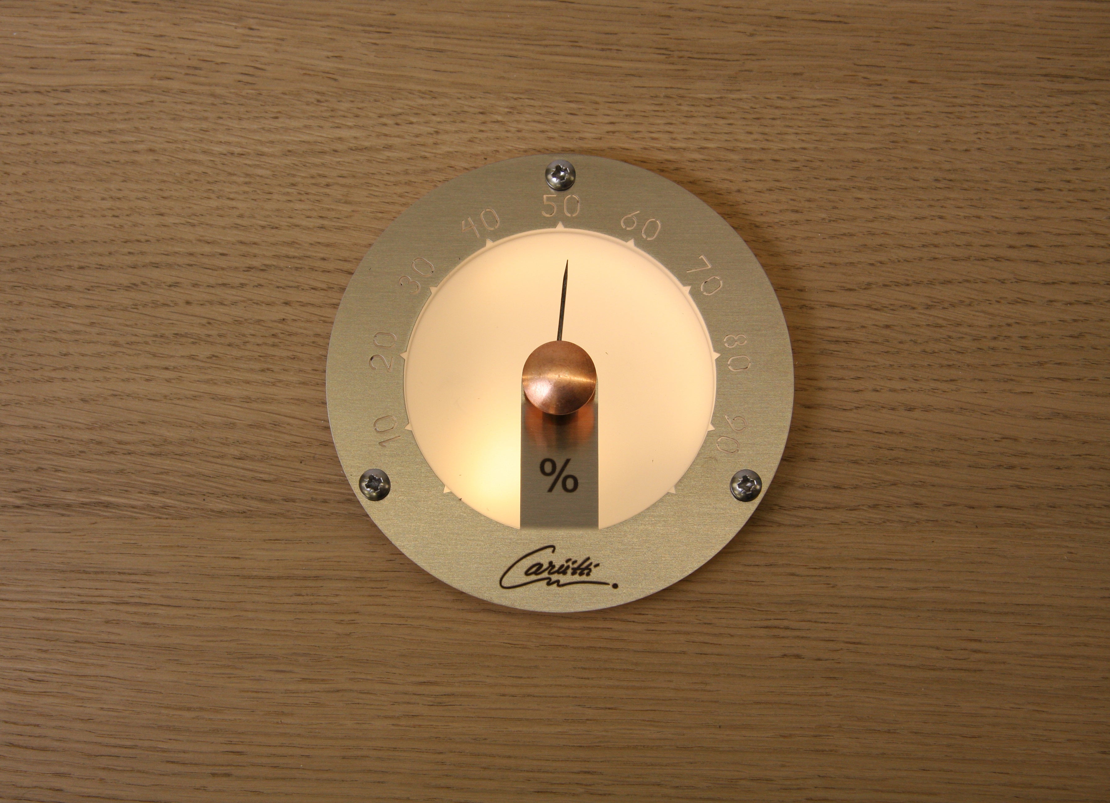 Cariitti Sauna Hygrometer Rond LED armatuur in Zwart, Wit of RVS