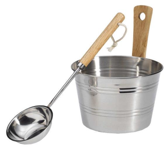 Sauna emmer en lepel set