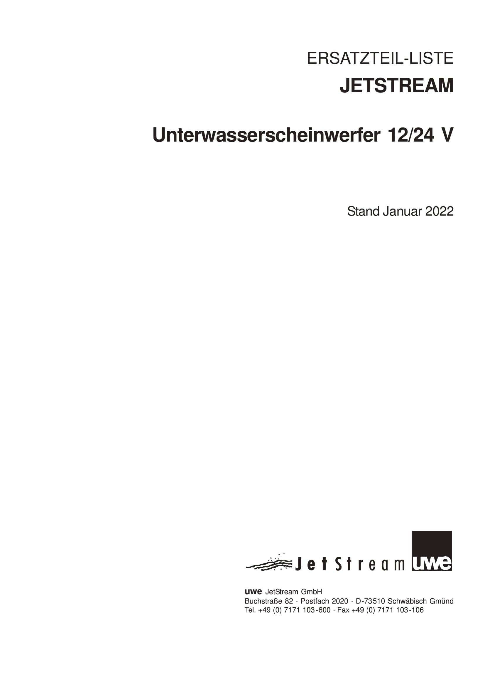 Onderdelen UWE UWS onderwater lamp