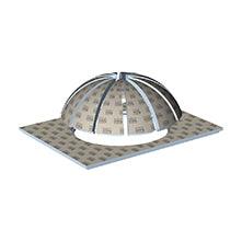Lux elements platdak met koepel
