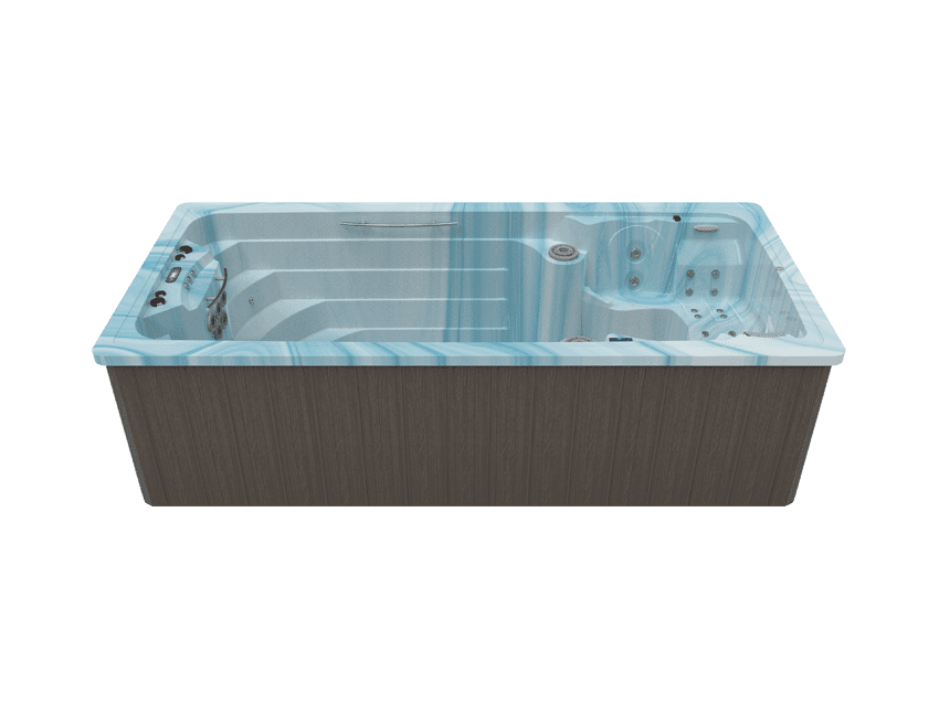 Aquavia swim spa duo blue-marble-synthetic-grey