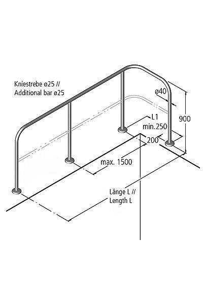 Schwimmbadgeländer Modell 20
