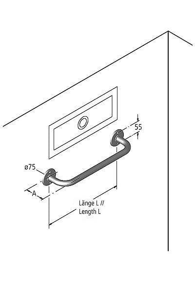 Poignée de piscine Modèle 21 (par exemple pour jet stream)