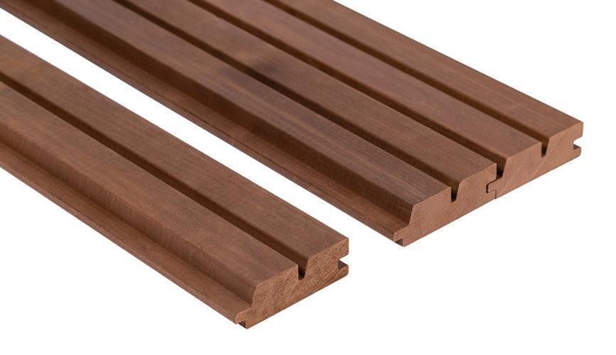 Sauna wand profiel dark thermo-alder