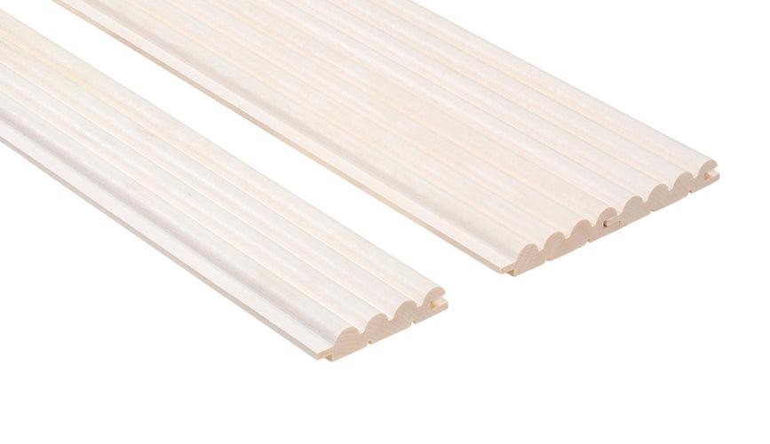 Sauna wand profiel white