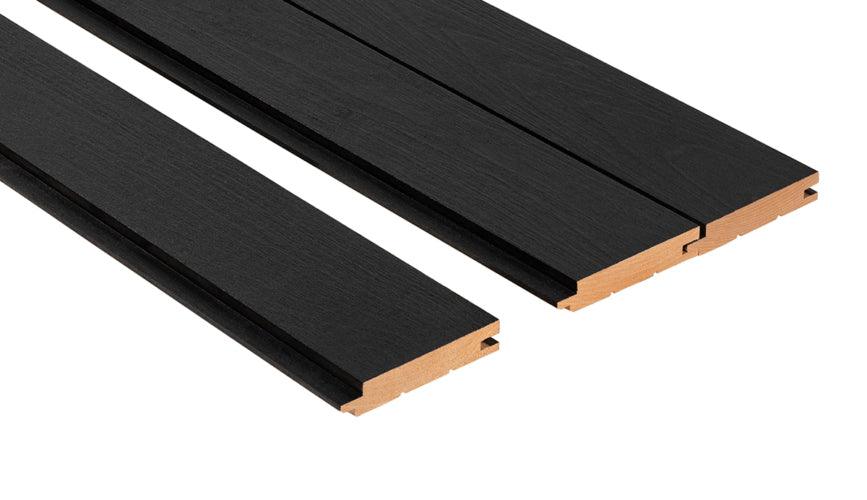 Sauna wand profiel black alder