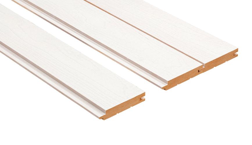Sauna wand profiel white alder