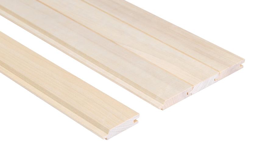 Sauna wand profiel viiva aspen