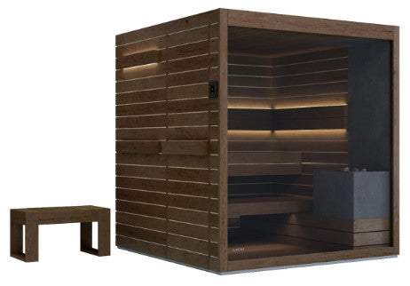 Auroom Sauna Lumina Design 200 x 200 cm (Dark Thermo Alder)