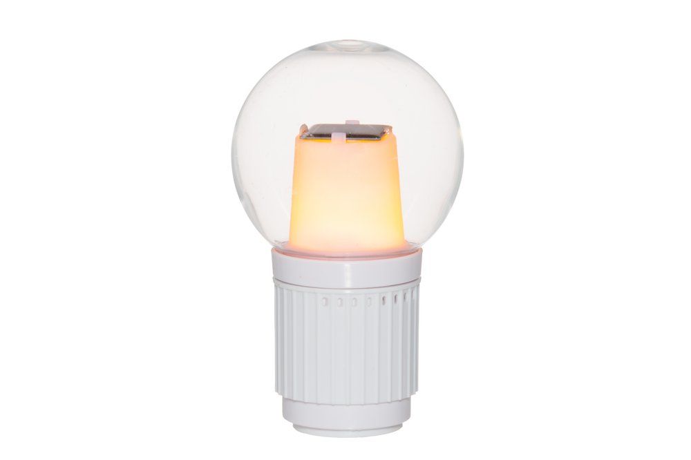 Chloordrijver met WarmWit (flame) lamp op zonnecel