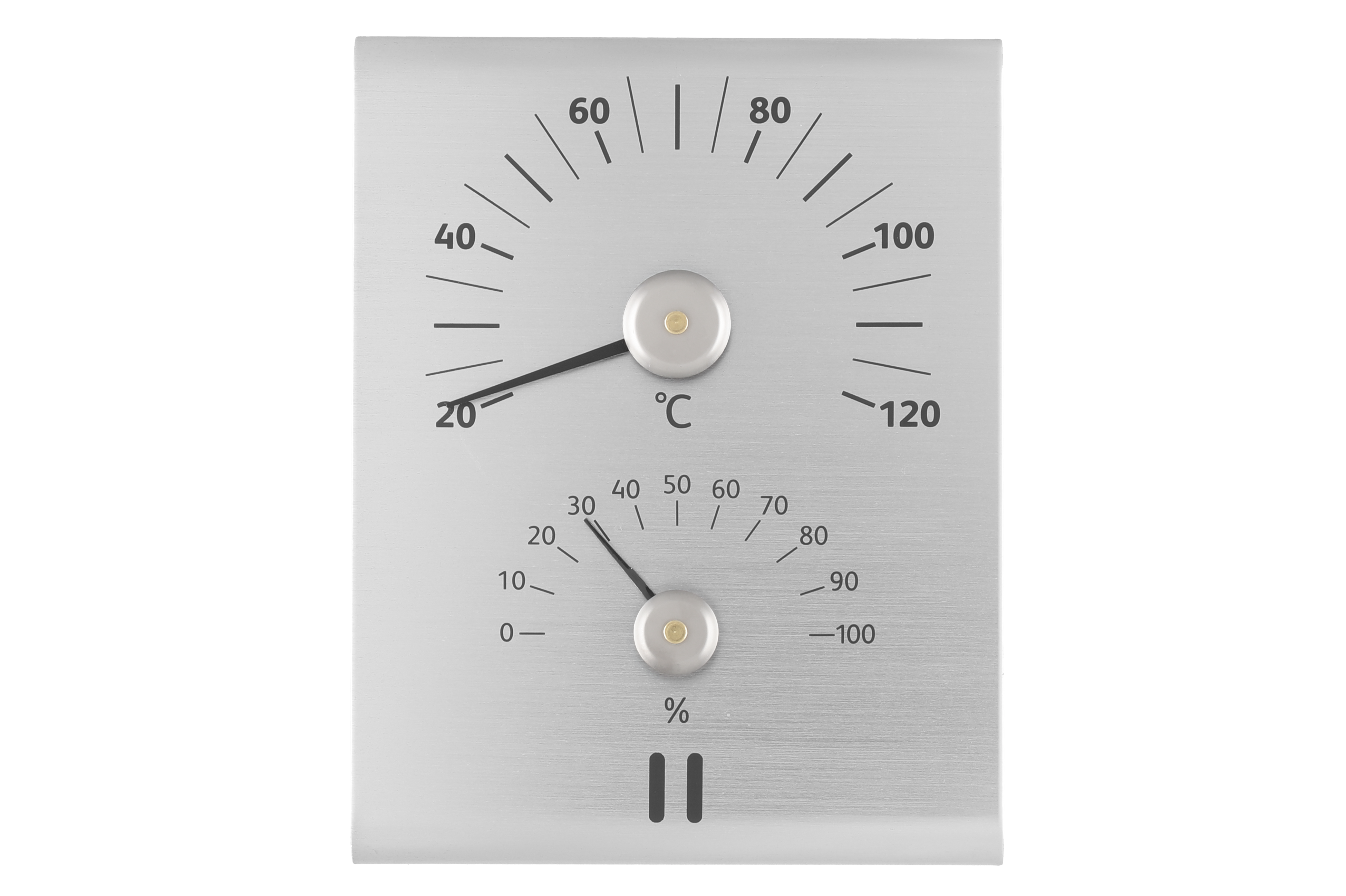 Rento Sauna Thermometer en Hygrometer Aluminium