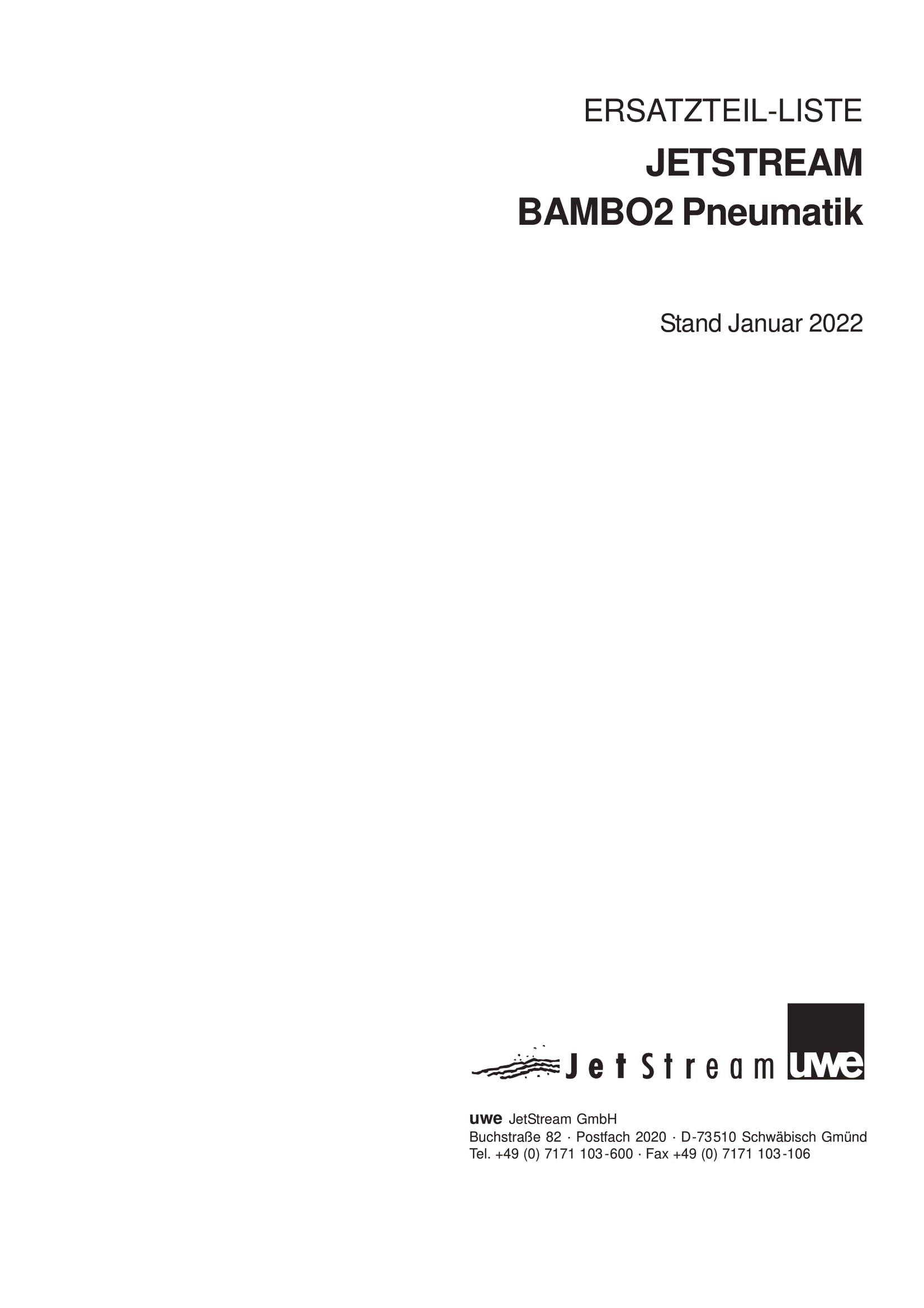 Onderdelen UWE Bambo 2 (met Pneumatische schakeling)