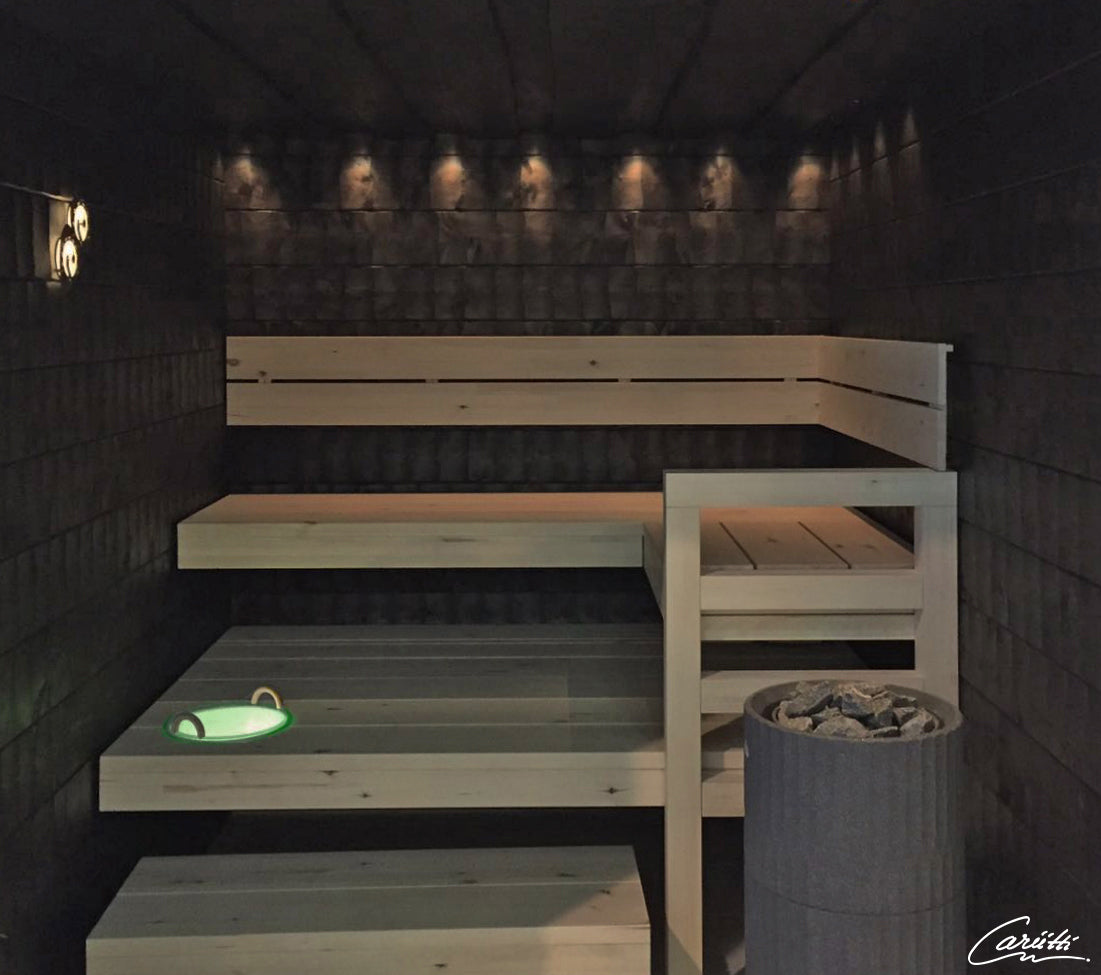 Cariitti Sauna Led verlichte opgietemmer met houten handvaten